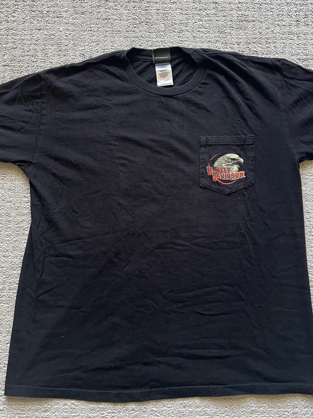 2014 Harley Davidson Riverside California Eagle Pocket T Shirt